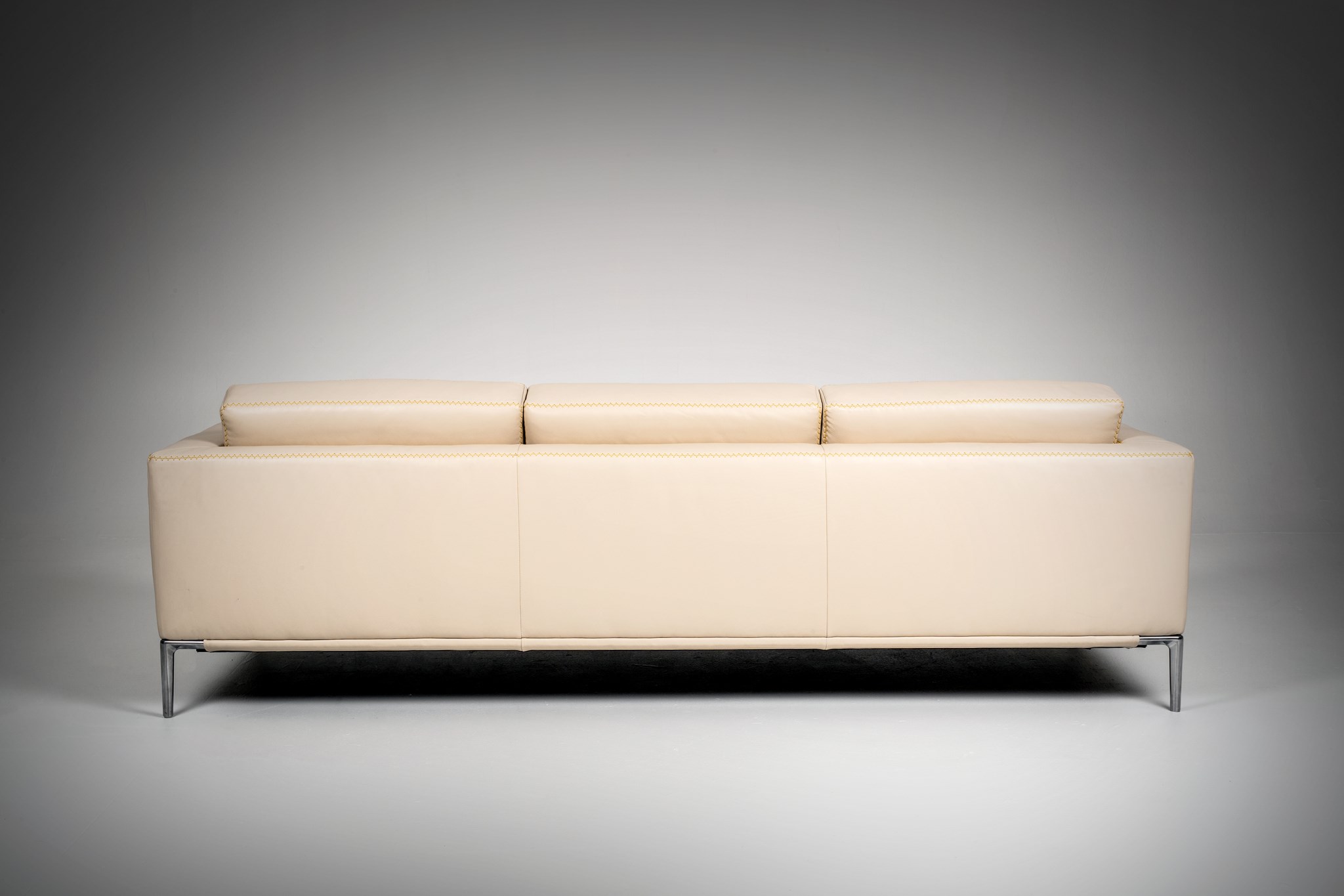 American Leather London LDOSO3ST Contemporary Customizable Sofa with Metal Legs Baer's